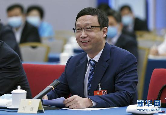  5月23日，全國政協(xié)委員劉旗在政協(xié)聯(lián)組會(huì)上發(fā)言。新華社記者 謝環(huán)馳 攝